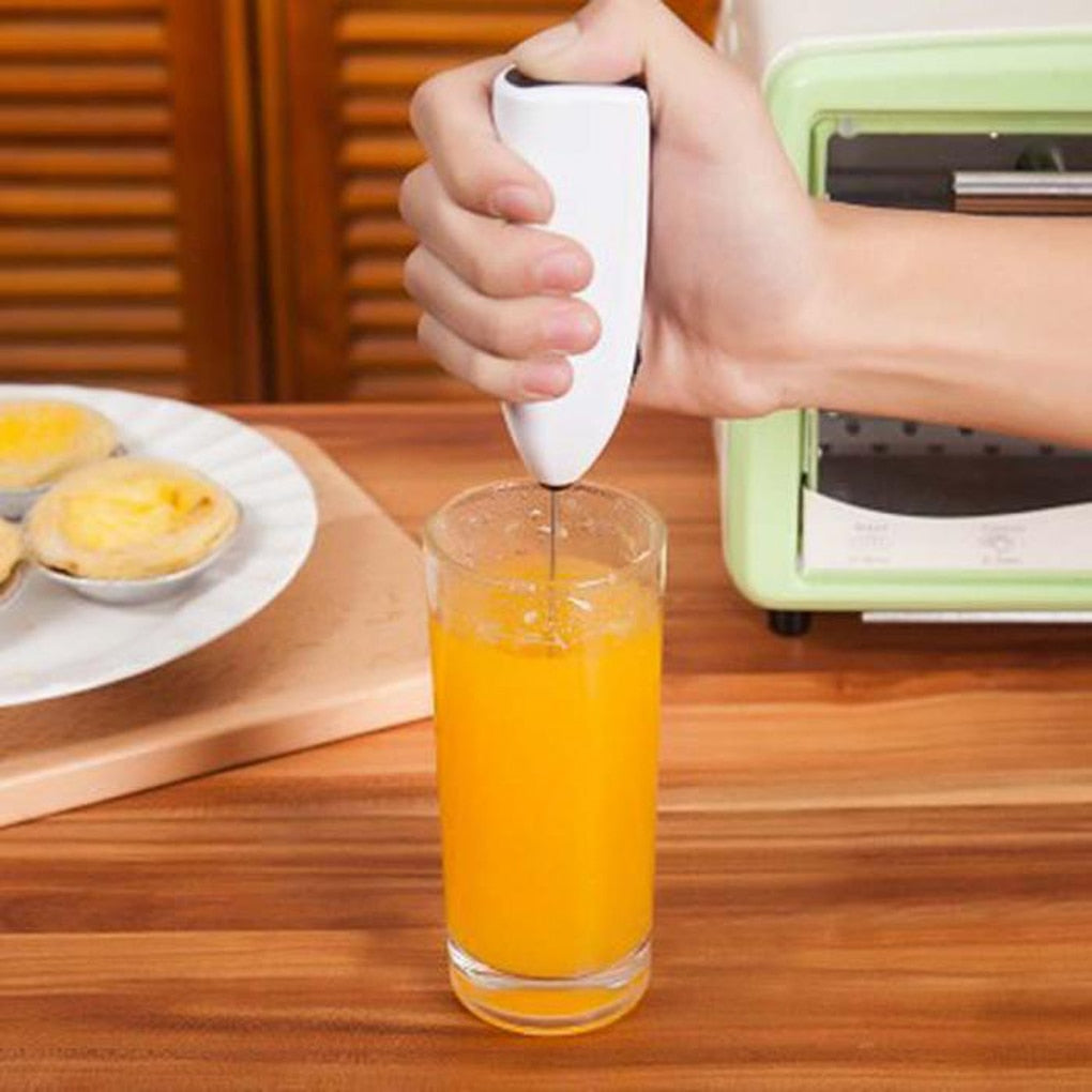 Kitchen Egg Beater Coffee Milk Drink Electric Whisk Mixer Frother Foamer  Electric Mini Handle Mixer Stirrer
